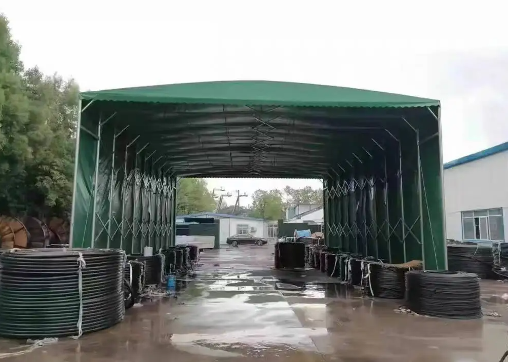 手动推拉雨棚